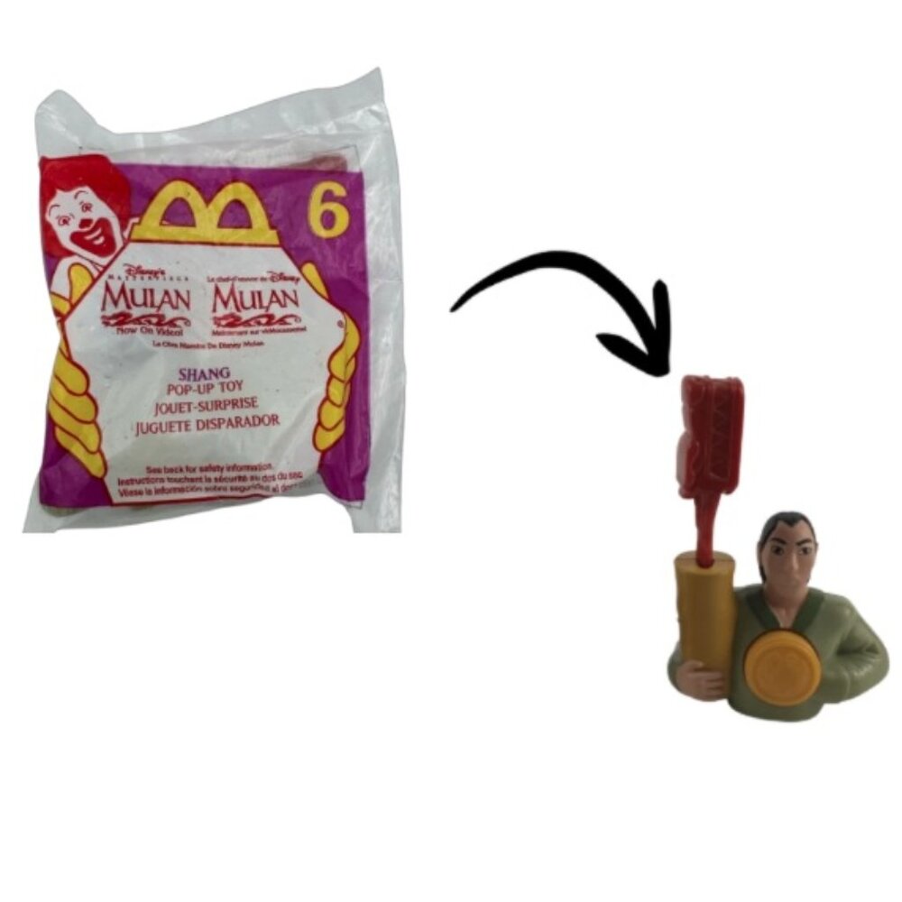 Disney Mulan McDonald's‎ Happy Meal Toy Captain Li Shang Launcher Vintage 1998
